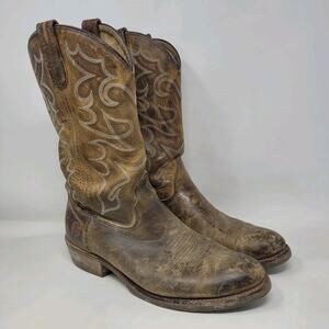Double H Boots Mens 10.5D Brown Leather 12" Domestic Gel ICE Work Western DH1552